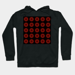 Ominous Red Kaleidoscope pattern (Seamless) 32 Hoodie